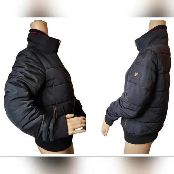 Guess Black puffy coat. Women's size small. - Picture 12 of 16
